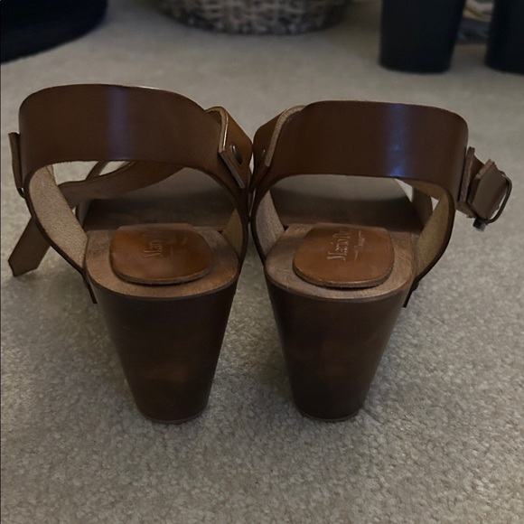Brown Leather Clog Women's Sandals - Picture 6 of 6